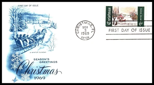 USA FDC - 1969 - Christmas, Scott #1384 Artcraft