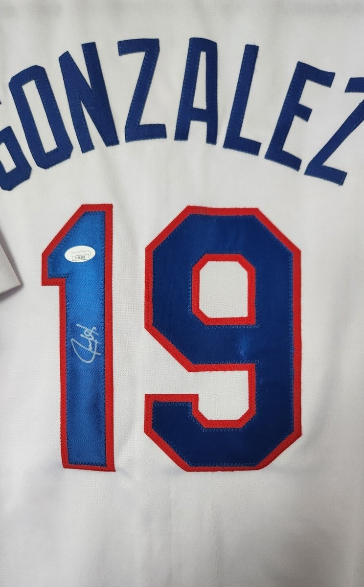 Juan Gonzalez Autographed Custom Jersey Texas Rangers Colors Jsa