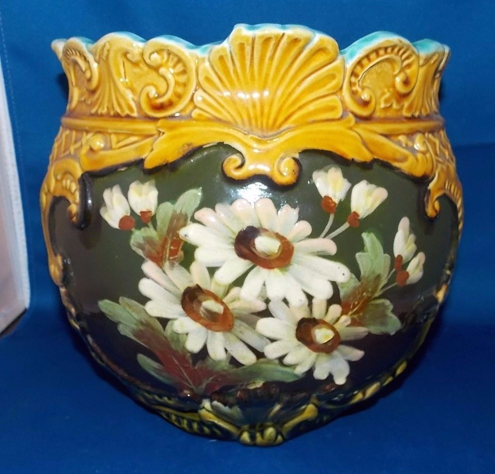 WARDLE ENGLAND JARDINIERE c1890s MAJOLICA STUNNING QUALITY!!! eBay
