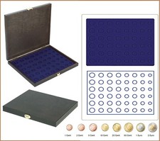 LINDNER S2491-2506ME CARUS-1 M&uuml;nzkassette 6 Euro-Kursm&uuml;nzens&auml;tze 1 Cent-2-EURO