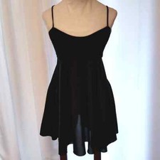 Vntg Victoria's Secret Lace Camisole Mini Nightie Size S Black Coquette Babydoll