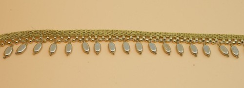 1 Yard Oval Form Perlen Fransen Braut Sari Quaste Borte Vorhang Kante Spitze Nähen - Bild 13 von 69