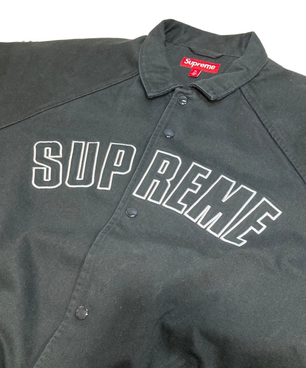SUPREME Supreme Arc Denim Coaches Jacket Size: XL Black Men SUPREME Supreme Arc Denim Coaches Jacket Size: XL Black Men
