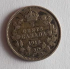 1918 CANADA 5 CENT - AU - Excellent Silver Coin - Lot U9