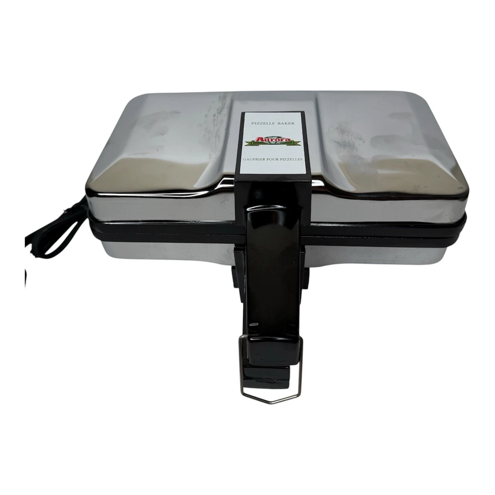 Aurora Pizzelle Maker 63600 750 Watts Italian Cookie Baker Stainless Steel EUC