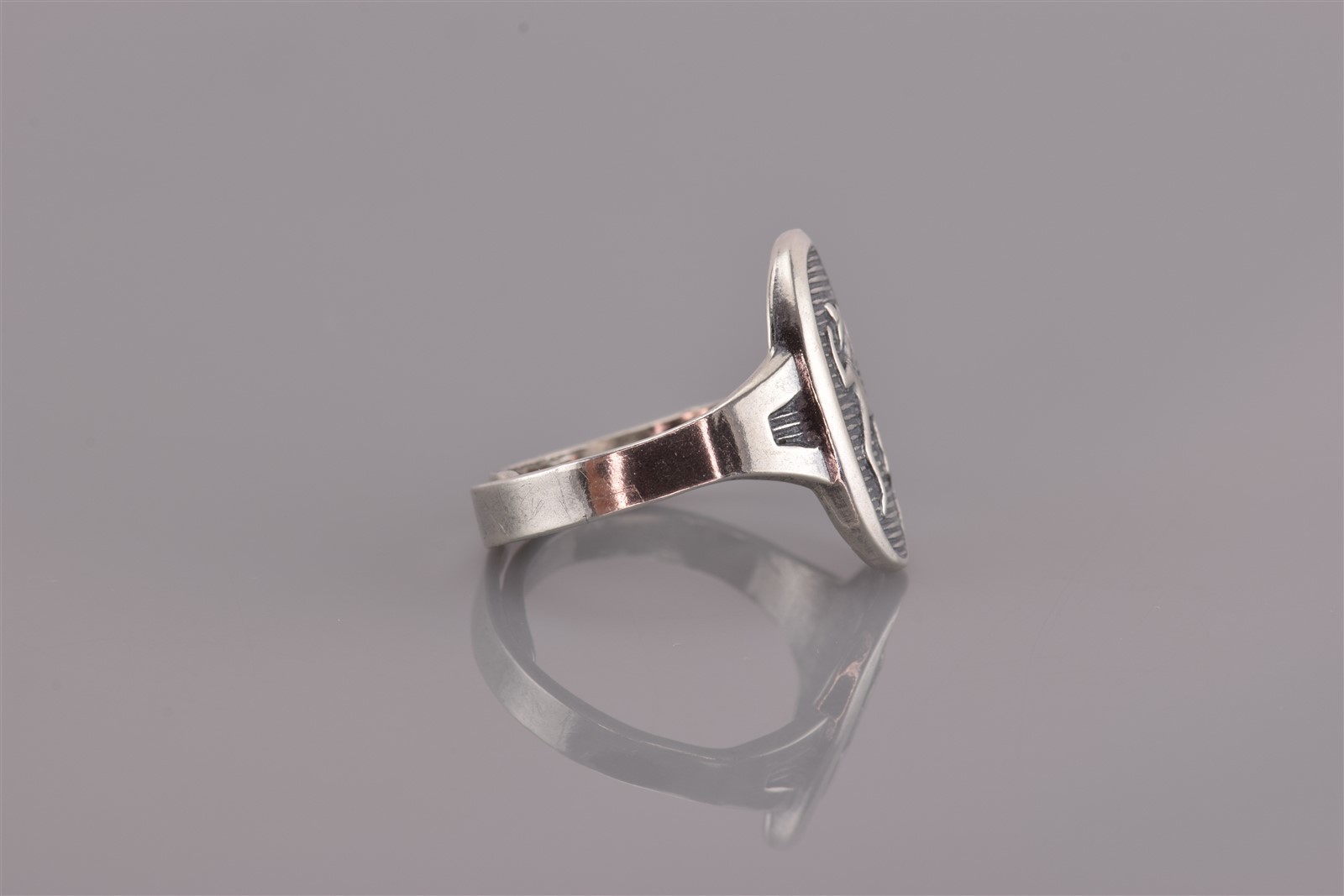 Vintage Sterling Silver Oval Dancing Pixie Browni… - image 3