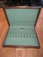 Rogers Silverplated Oneida Wood Silverware Flatware Silver Storage Chest Box