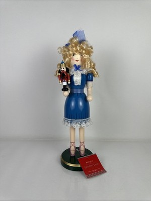 NWT Macy s Holiday Lane Blue Wooden Blonde Ballerina Nutcracker 14 