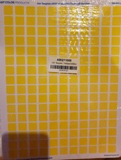 Pack of 1056 Square Yellow Labels 1/2" X 1/2" Square Stickers