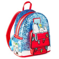 Loungefly Peanuts Snoopy Doghouse Sequin Holi...