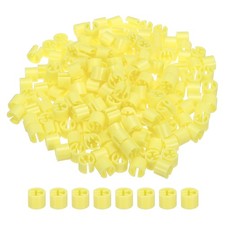 300Pcs Blank Clothes Hanger Marker Fit 3mm Rod for Garment Coding Yellow