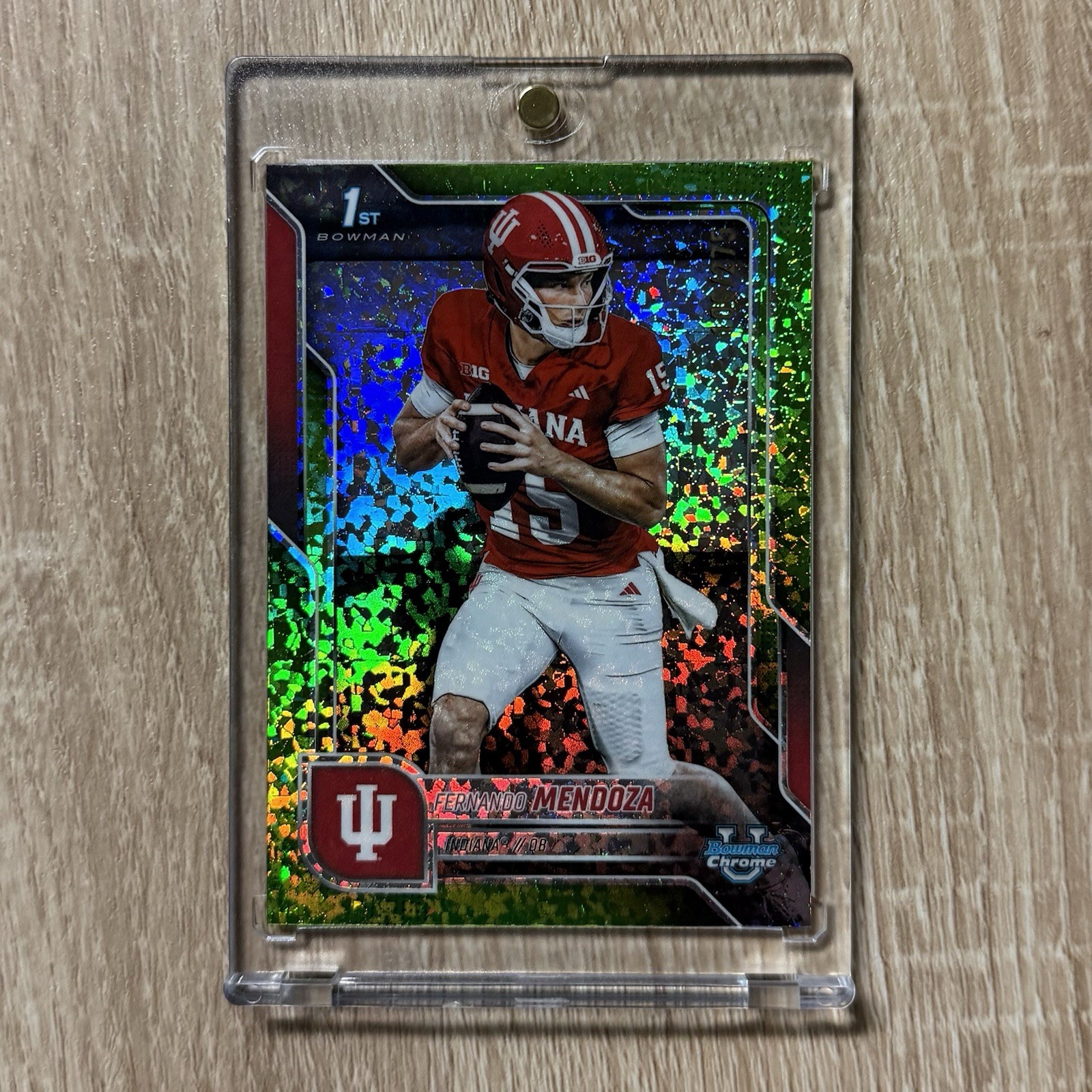 2025 Bowman U Chrome 1st Fernando Mendoza Green Mini Diamond /275 #109 HEISMAN