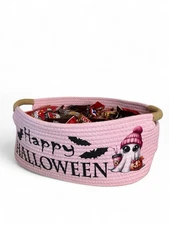 Boo Basket Halloween Candy Basket Girlfriend Ghost Bats Door Cute Dorm Room Gift