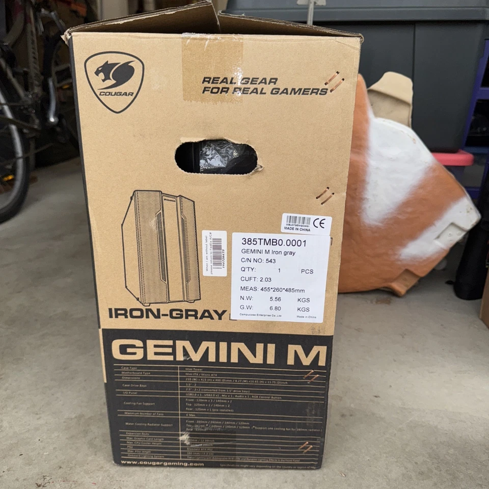 NIB COUGAR Gemini M-Iron Gray Iron Gray Computer Case Integrated Trelux RGB Ligh - Image 2 of 4