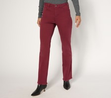 Belle by Kim Gravel Women's Petite Pants 12P Primabelle Twill Frayed Red A671227