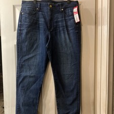 Spanx Women's 5 Pocket Boyfriend Stretch Comfort Jeans  sz 32 Blue