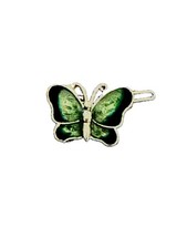 Vintage Green Enamel Butterfly Hair Pin Bobby Pin Hair Accessory