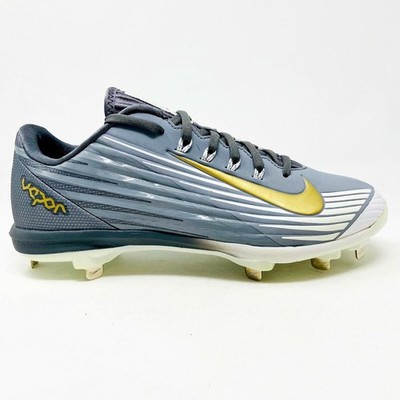 Nike Lunar Vapor Pro Stealth Gold White Mens Size 8 Soccer Cleats 683895 071