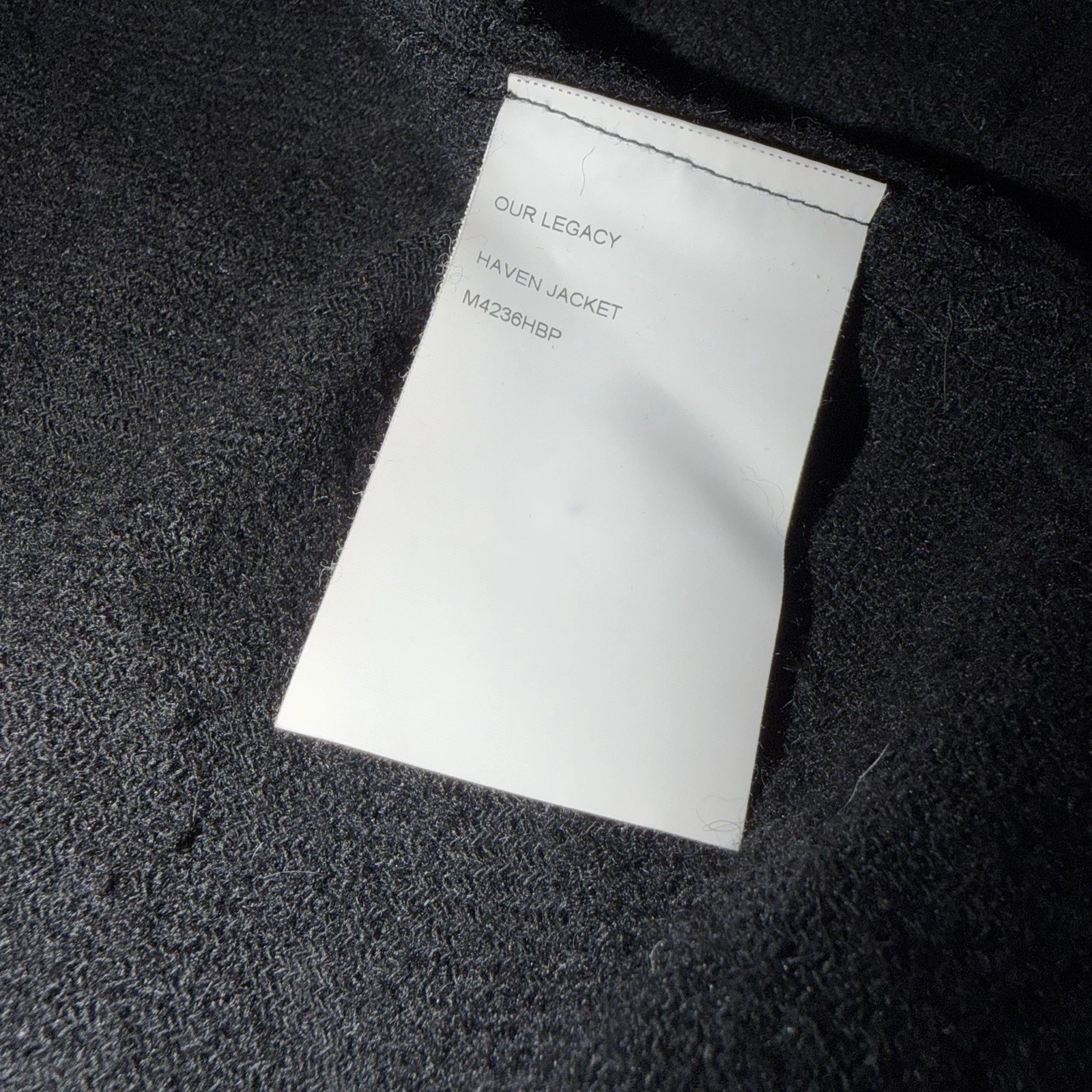 Our Legacy Haven Jacket Size 52 XL Black Shacket Chore Coat Boxy Button Wool - product detail image 6