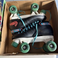 Derby Vintage Retro 1980  s Skates Rollers Wheels Size 8 Model C-U340 Preowned