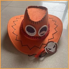 One Piece Portgas D. Ace Hut Unisex Cosplay Cowboy Cap Anime Accessoire Kostüm