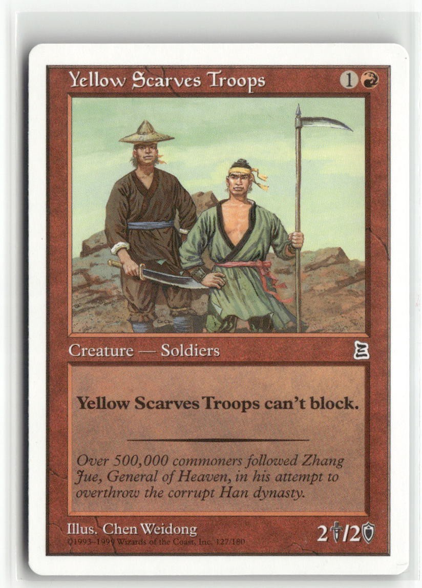 Yellow Scarves Troops Portal Three Kingdoms MTG Lightly Played