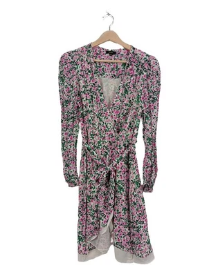 MASSIMO DUTTI Robe à manches longues Dames Robe T EU 40 rose-vert-blanc - Photo 1/4