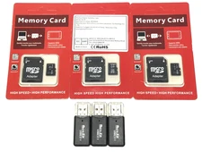Micro SD Adapter To SD HC SDHC Memory Card Reader w/ USB Sticks Bundle