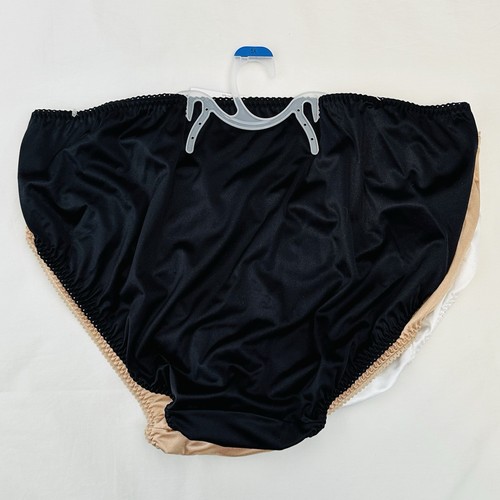 NWT 5XL 12 3 Pr Vanity Fair Hi Cut Panties Underwear Black Nude White Lt Control - 第 3/5 張圖片