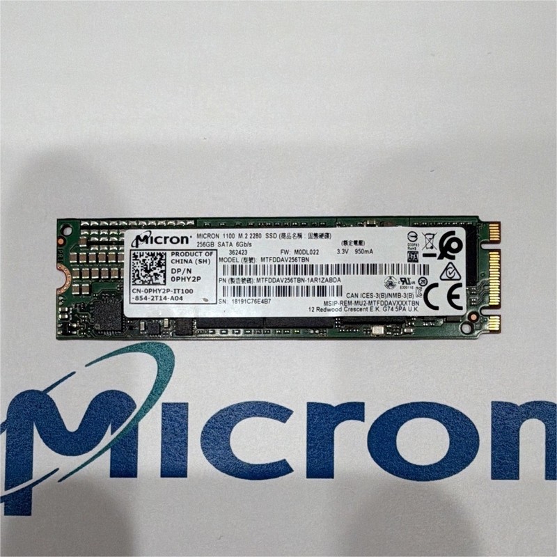 Micron 1100 256GB M.2 2280 SATA 6Gb/s Internal SSD Green MTFDDAV256TBN