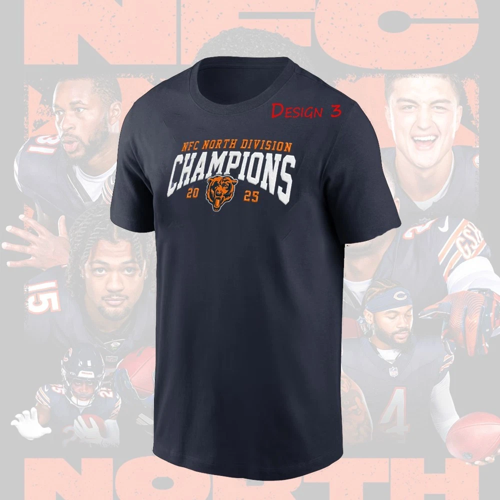 Chicago Bears 2025 NFC North Division Champions T-Shirt