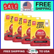 4 pack Purina Tidy Cats Non-Clumping Cat Litter, 48 lb Bag