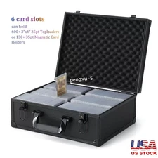 Graded Card Case Storage Box for 600+ 35PT 3"x4" Toploaders Trading Sports Cards