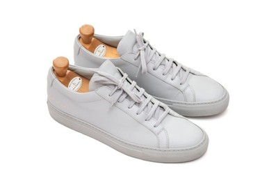Common Projects Achilles Grey Calf Leather Low Top Shoes Sneakers - EU 41