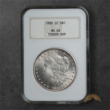1880-CC Morgan Silver Dollar $1 - NGC MS63 - Carson City
