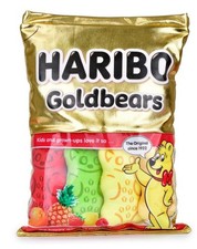 Haribo Goldbears Gummy Bears Throw Pillow W/ Mini Plush Bear Pieces Inside NEW