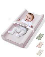 Baby Changing Pad with Wipeable  Waterproof PU Cover, Contoured Diaper Chang...