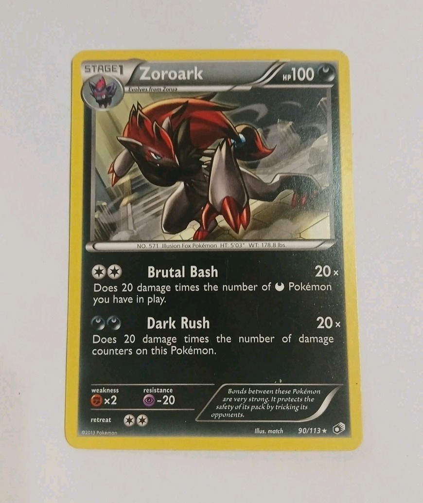 zoroark legendary pokemon card Zoroark 090/113 - Legendary Treasures Reverse Holofoil