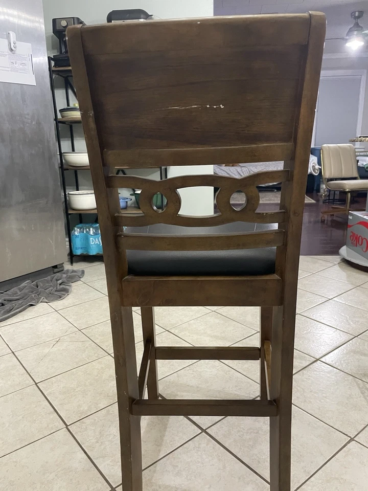 New Classic Round Counterheight Table And 4 Chairs - 5 PC Counter height Dining - Image 2 of 4