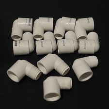 Charlotte Pipe PVC 3/4" MPT Schedule 40 PVC 90-Degree Street Elbow QTY 12 