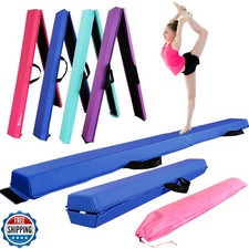 MARFULA 6 FT / 8 FT / 9 FT / 10 FT Folding Gymnastic Balance Beam for Kids wi