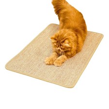 2Pack pingping-go Cat Scratcher Mat,23.6 X 23.6 x 15.7 x 0.4 inches, Beige
