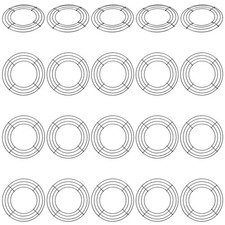 20 Pack 8 Inch Round Green Metal Wreath Frame Floral Crafts Wreath Form for D...