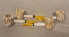 Vintage 4 Small (3.5") Missouri Meerschaum Corn Cob Tobacco Pipes Unsmoked