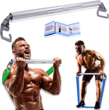 Fitness Resistance Band Exercise Bar Large Hook Heavy Duty Bar
