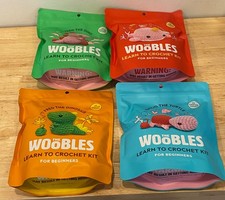The Woobles Crochet Kit Set of 4 Fred Dino, Dinosaur, Emilio  Bjorn wobbles