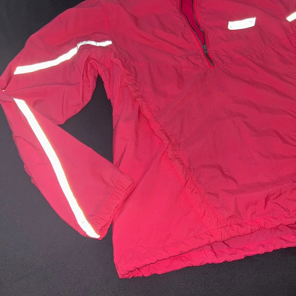 Vintage Nike Running Jacket Womens Medium Pink Windbreaker Reflective Pullover - Image 3 of 4
