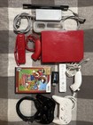 Nintendo Wii Red Console & Mario Sluggers Bundle Game & Controllers-see pics!!!!