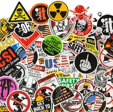 Outus 300-Pc Funny Hard Hat Stickers PVC Waterproof Decals for Toolboxes