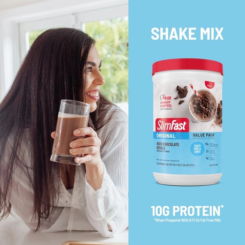 SlimFast Original Meal Replacement Shake Mix, 20.18 Oz ( Pack of 2 ) - Picture 4 of 7